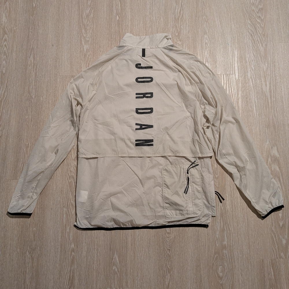 Jordan Jacket Men's Medium Windbreaker Spell Out Pockets Lightweight - Picture 2 of 10